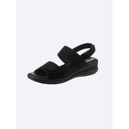 Sandale CASUAL LOOKS, Damen, Gr. 39, schwarz, Leder, Schuhe