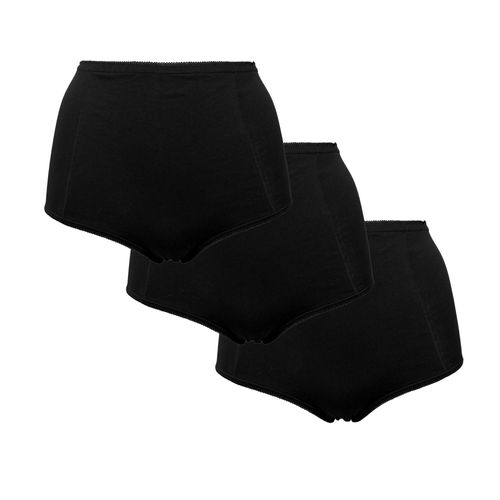 Slip MY BASIC, Damen, Gr. XL, schwarz, Obermaterial: 95% Baumwolle, 5% Elasthan, unifarben, Unterhosen, Full brief cotton