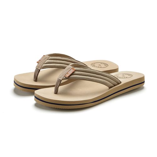 Zehentrenner AUTHENTIC LE JOGGER, Herren, Gr. 43, beige, Obermaterial: 100% Textilmaterial. Futter: 100% Textilmaterial. Decksohle: 100% Synthetik. Laufsohle: 100% Synthetik, unifarben, sportlich, Schuhe, Pantolette, Badeschuh, ultraleichtes Material Unisex VEGAN