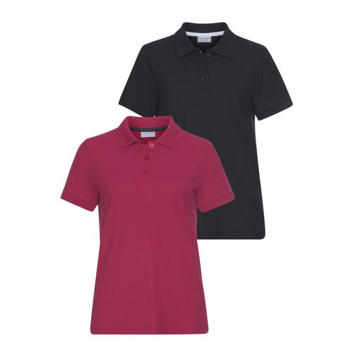 Poloshirt EASTWIND, Damen, Gr. 48/50, bunt (marine, beere), Obermaterial: 100% Baumwolle, clean, unifarben, gepflegt, Basic, figurumspielend hüftbedeckend, Kurzarm, Shirts, Kurzarm, figurumschmeichelnder Schnitt, Polokragen, Topseller