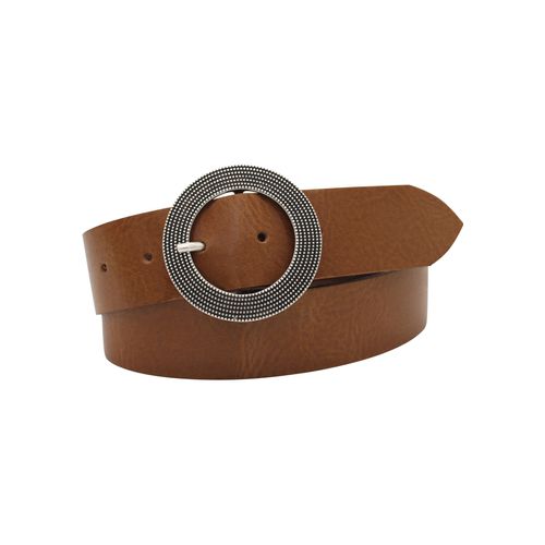 Ledergürtel ANNAMATONI, Damen, Gr. 105, braun (cognac), Leder, unifarben, klassisch,modisch,feminin, Gürtel