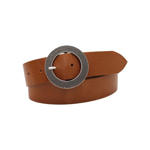 Ledergürtel ANNAMATONI, Damen, Gr. 100, braun (cognac), Leder, unifarben, klassisch,modisch,feminin, Gürtel