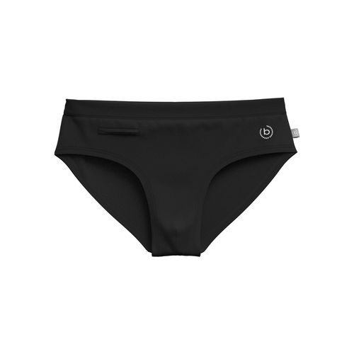 Badeshorts BUGATTI, Herren, Gr. 12, N-Gr, schwarz, Microfaser, Obermaterial: 80% Nylon, 20% Elasthan, modisch, Badehosen, Kordelzug mit Logoschriftzug