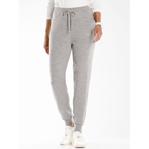 Jogger Pants CLASSIC BASICS, Damen, Gr. 52, Normalgrößen, grau (grau, meliert), 100% Polyacryl, meliert, lang, Hosen