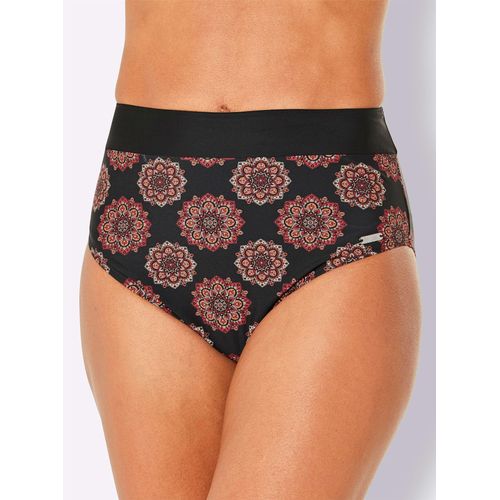 Bikini-Hose FEEL GOOD, Damen, Gr. 46, Normalgrößen, bunt (schwarz, rot, bedruckt), Elasthan, Polyamid, Badehosen
