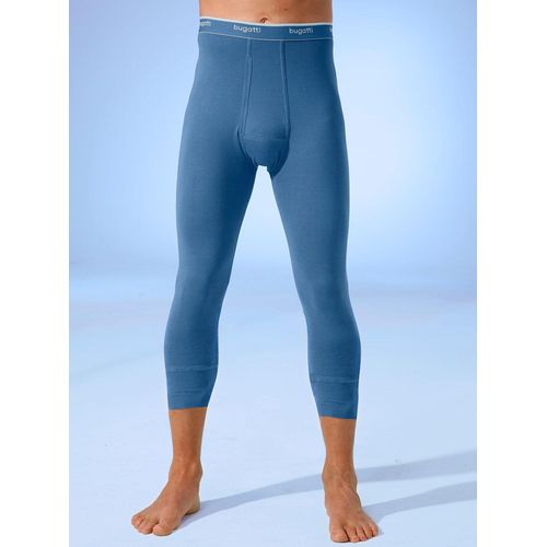 Lange Unterhose BUGATTI, Herren, Gr. 6, blau, 100% Baumwolle, Unterhosen