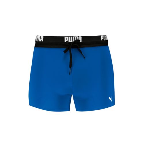 Badehose PUMA, Herren, Gr. L, N-Gr, blau (vivid blau), Polyamid, Elasthan, unifarben mit Farbeinsatz, klassisch, Badehosen, mit praktischen Seitentaschen