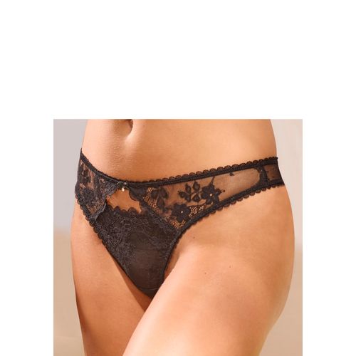 String VIVANCE, Damen, Gr. 40/42, schwarz, Spitze, Obermaterial: 88% Polyamid, 12% Elasthan, Unterhosen, mit verführerischem Cut-Out und feiner Zierschleife mit Accessoire