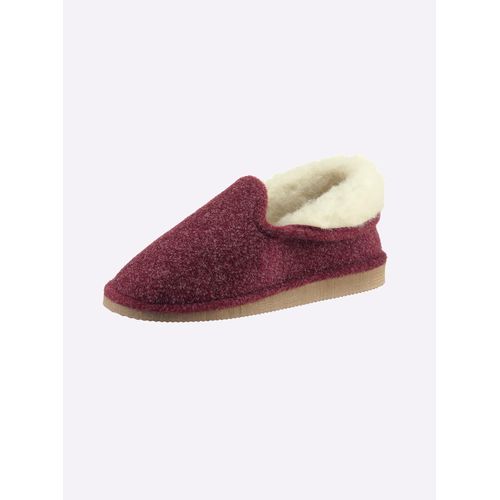 Hausschuh CLASSIC, Damen, Gr. 42, rot (rot, meliert), Filz, Basic, Schuhe