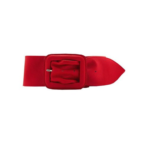 Ledergürtel ANNAMATONI, Damen, Gr. 75, rot, Leder, unifarben, genarbt, modisch,klassisch,feminin, Gürtel, mit bezogener Schließe