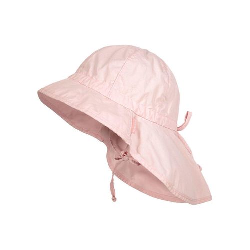 Sonnenhut MAXIMO, Baby, Gr. 47, rosa, Popeline, Baumwolle, unifarben, klassisch, Hüte, mit Nackenschutz und Bindeband für sicheren Halt und Schutz