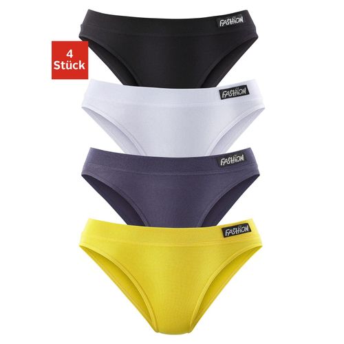 Jazz-Pants Slips PETITE FLEUR, Damen, Gr. 32, bunt (gelb, blau, weiß, schwarz), Obermaterial: 95% Baumwolle, 5% Elasthan, unifarben, bequem, Unterhosen, aus elastischer Baumwolle