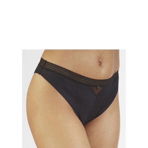 String LASCANA, Damen, Gr. 32/34, schwarz, Spitze, Obermaterial: 81% Polyamid, 19% Elasthan, Unterhosen, aus Spitze in moderner Optik mit extraflachen Kanten