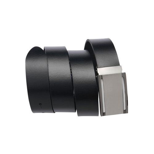 Koppelgürtel BERND GÖTZ, Herren, Gr. 110, schwarz, Leder, unifarben, Gürtel, mit gebürsteter Schließe