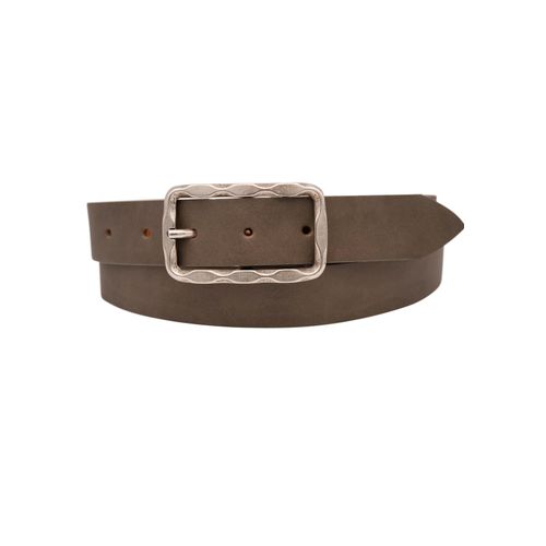 Ledergürtel ANNAMATONI, Damen, Gr. 100, grau, Rindsleder, unifarben, modisch, Gürtel
