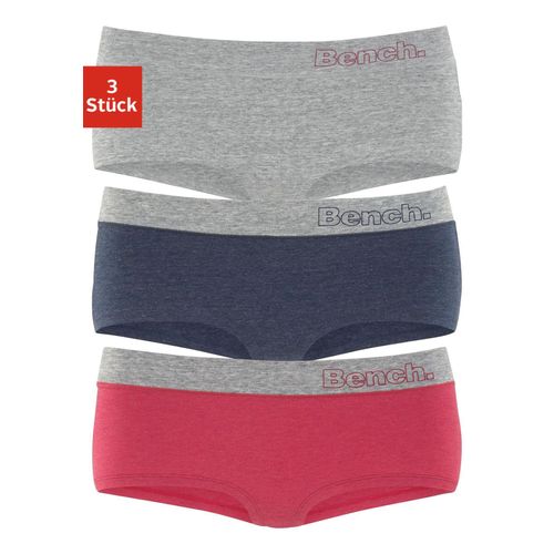 Panty BENCH., Damen, Gr. 40/42, bunt (rot, meliert, marine, meliert, grau, meliert), Obermaterial: 90% Baumwolle, 10% Elasthan (LYCRA), unifarben, körpernah, Unterhosen, aus elastischer Baumwoll-Qualität