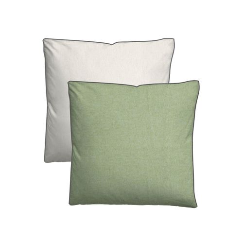 Kissenbezug BIBERNA Gr. 3, grün (pistazie), B:40cm L:60cm, Baumwolle, 100% Baumwolle, Kissenbezüge