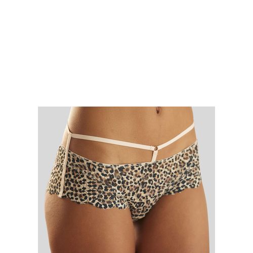 Panty LASCANA, Damen, Gr. 44/46, beige (leodruck), Obermaterial: 88% Polyamid, 12% Elasthan, figurbetont, Unterhosen, in aufregender Leo-Optik