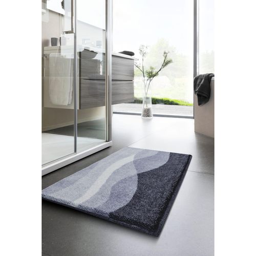 Badematte GRUND Gr. 3, grau (anthrazit), rechteckig (70cm x 120cm),, Badematten