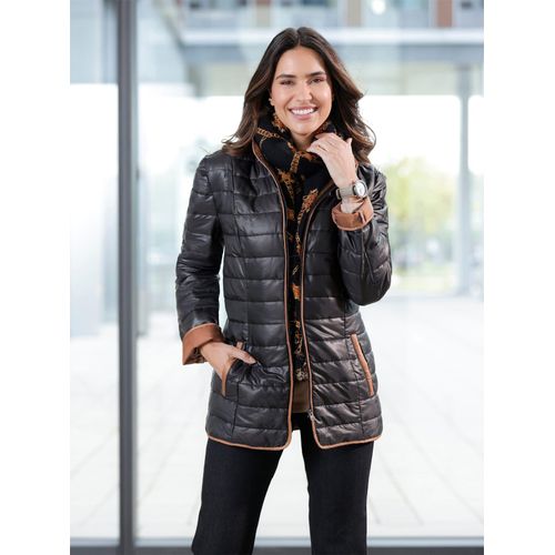 Steppjacke CLASSIC BASICS, Damen, Gr. 40, schwarz, 100% Polyester, unifarben, gemustert, mehrfarbig, figurumspielend, Langarm, Jacken