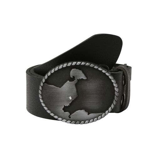 Ledergürtel, Damen, Gr. 85, schwarz, Leder, RETTUNGSRING BY SHOWROOM 019, unifarben, casual,modisch, Gürtel, Schließe »Grömitz Schwarz Satiniert Mit Swarovski-Kristall Veredelt«