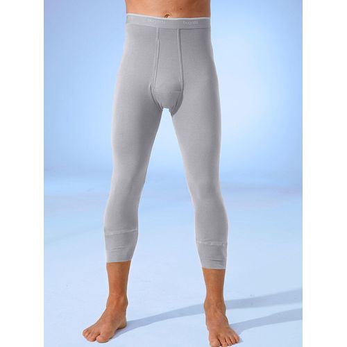 Lange Unterhose BUGATTI, Herren, Gr. 10, grau (grau, meliert), 100% Baumwolle, Unterhosen