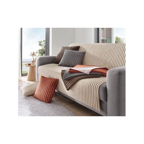 Tagesdecke Gr. 4, grau, B:38cm L:55cm, 100% Polyester, Tagesdecken