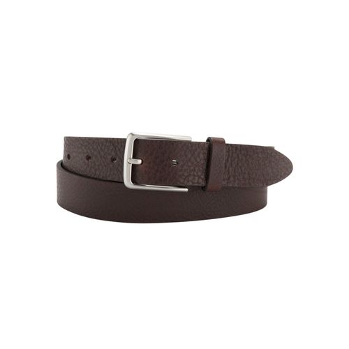 Ledergürtel BERND GÖTZ, Damen, Gr. 80, braun (dunkelbraun), Leder, unifarben, casual,Basic,modisch,klassisch, Gürtel, mit dekorativer Narbenstruktur