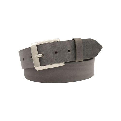 Ledergürtel ANNAMATONI, Damen, Gr. 100, grau, Rindsleder, unifarben, klassisch,modisch, Gürtel, in Used-Optik