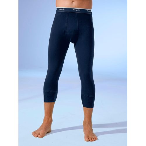 Lange Unterhose BUGATTI, Herren, Gr. 9, blau (marine), 100% Baumwolle, Unterhosen