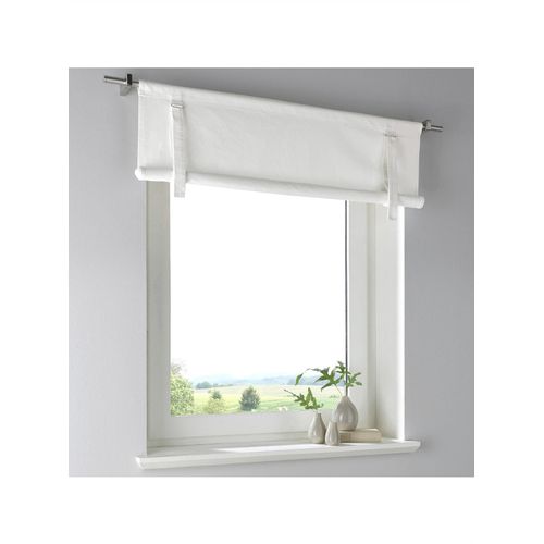 Raffrollo HEINE HOME Gr. 4, weiß, B:100cm H:100cm, Raffrollos
