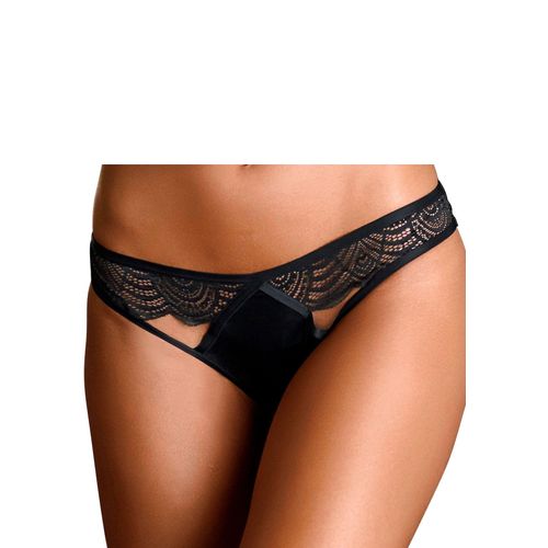 String JETTE, Damen, Gr. 36/38, schwarz, Spitze, Microfaser, Obermaterial: 90% Polyamid, 10% Elasthan, Unterhosen, in verführerischem Spitzenmix