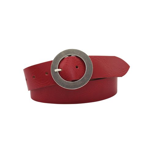 Ledergürtel ANNAMATONI, Damen, Gr. 100, rot, Leder, unifarben, klassisch,modisch,feminin, Gürtel