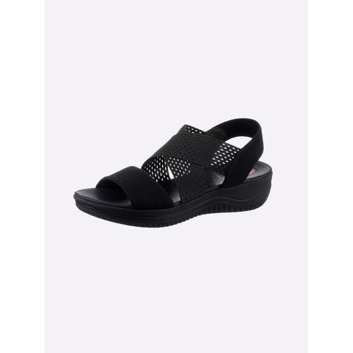 Sandale JANA, Damen, Gr. 39, schwarz, Textil, sportlich, Schuhe