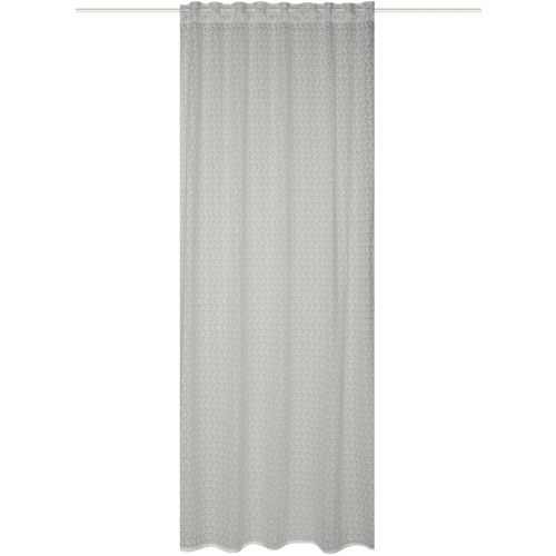 Gardine HEINE HOME Gr. 4, grau (stein), B:140cm H:245cm, Polyester, Gardinen