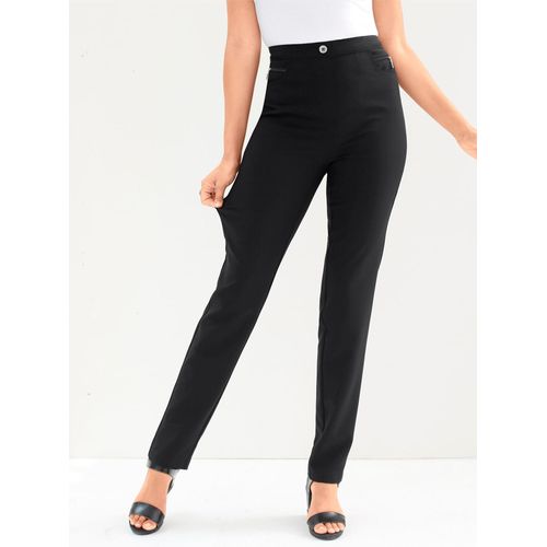 Stretch-Hose CLASSIC BASICS, Damen, Gr. 24, Kurzgrößen, schwarz, 72% Viskose, 25% Polyamid, 3% Elasthan, unifarben, lang, Hosen
