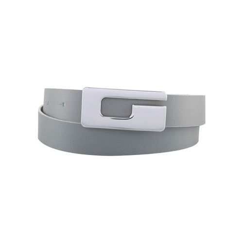 Koppelgürtel BERND GÖTZ, Damen, Gr. 100, grau, Leder, unifarben, Gürtel, mit Gürtelschließe im G-Look