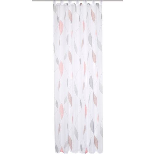 Gardine HEINE HOME Gr. 2, rosa (rose, weiß), B:140cm H:175cm, Polyester, Gardinen