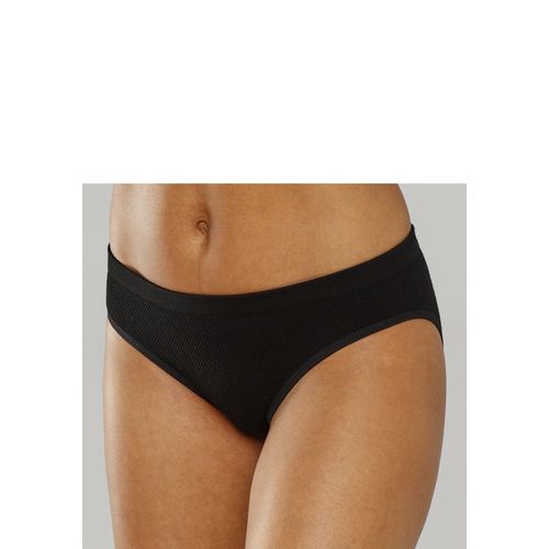 Slip LASCANA, Damen, Gr. 48/50, schwarz, Jersey, Obermaterial: 58% Baumwolle, 39% Polyamid, 3% Elasthan, figurbetont, Unterhosen, aus angenehm weicher Baumwolle