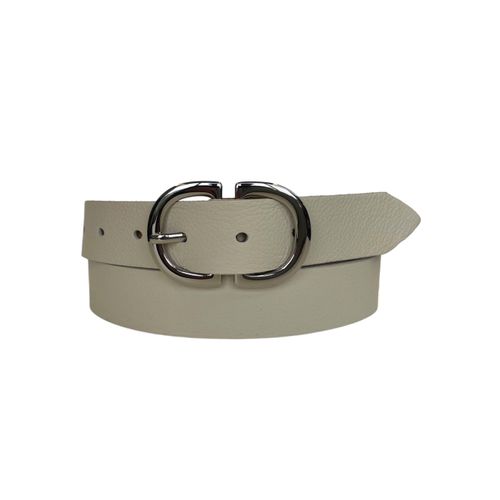 Ledergürtel ANNAMATONI, Damen, Gr. 110, beige (creme), Leder, elegant,feminin,klassisch, Gürtel