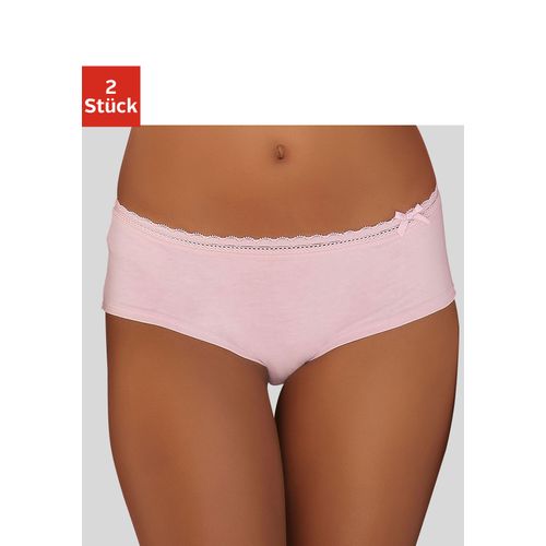 Panty NUANCE, Damen, Gr. 44/46, rosa (rosenholz, weiß), Stoff, Obermaterial: 80% Baumwolle, 12% Elasthan, 8% Polyamid, körpernah, Unterhosen, aus weicher Baumwolle