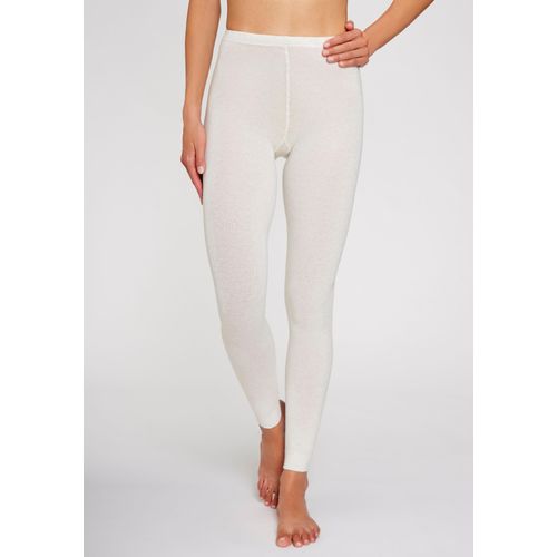 Strickstrumpfleggings LAVANA, Damen, Gr. 48/50, beige (natur meliert), Obermaterial: 70% Baumwolle, 28% Polyamid, 2% Elasthan, meliert, Strumpfhosen Strickleggings, Thermosan, fein gestrickt, weich und elastisch