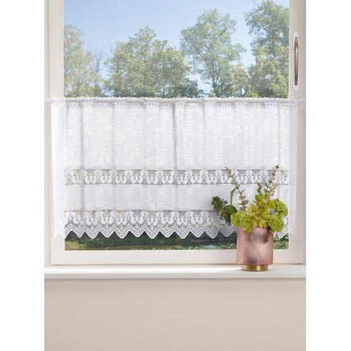 Scheibengardine Gr. 1, weiß, B:100cm H:75cm, Polyester, Gardinen