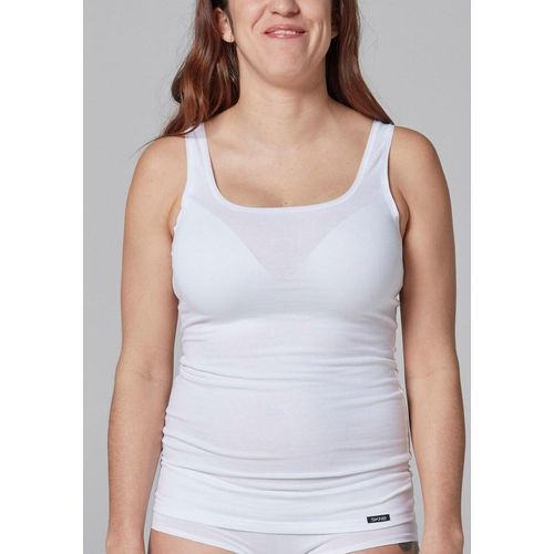 Unterhemd SKINY, Damen, Gr. 40, N-Gr, weiß, Obermaterial: 96% Baumwolle, 4% Elasthan, unifarben, casual, figurbetont, Rundhals, ärmellos, Unterhemden, mit kleinem Weblabel am Saum