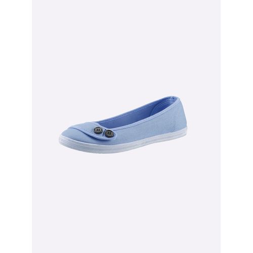 Ballerina CASUAL LOOKS, Damen, Gr. 40, blau (himmelblau), Textil, modisch, Schuhe