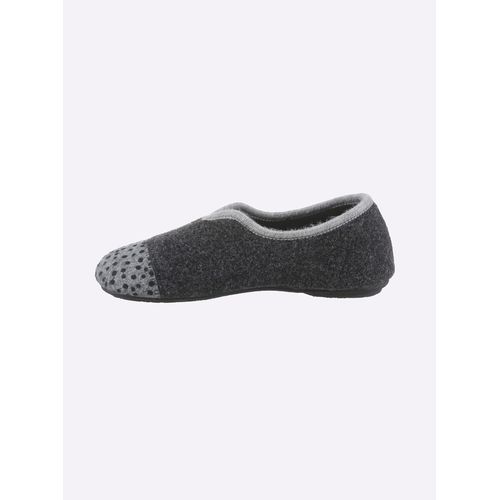 Hausschuh CASUAL LOOKS, Damen, Gr. 40, grau (hellgrau), Textil, sportlich, Schuhe