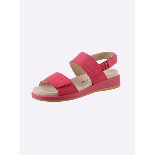 Sandale CAPRICE, Damen, Gr. 41, rosa (flamingo), Nubukleder, sportlich, Schuhe