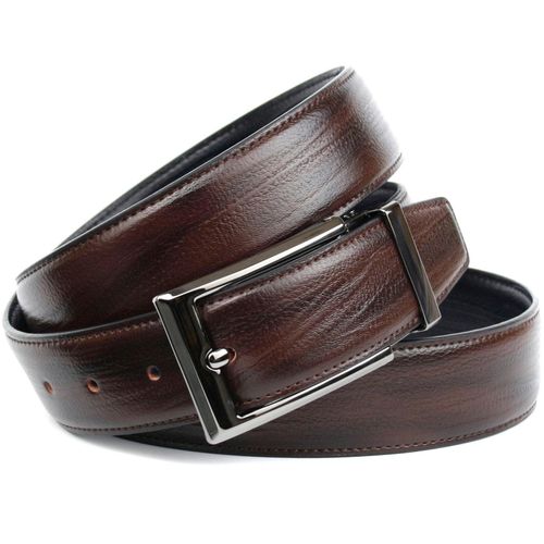 Ledergürtel ANTHONI CROWN, Damen, Gr. 95, braun (dunkelbraun, schwarz), Leder, unifarben, Gürtel, Wendegürtel in dunkelbraun und schwarz
