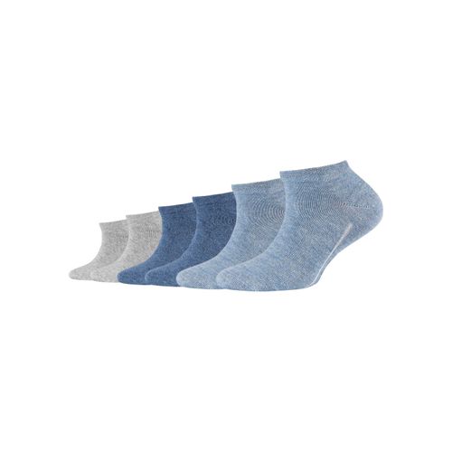 Sneakersocken CAMANO, Kinder, Gr. 31 (34), blau (blau, grau), Baumwollmischung, melange, meliert, mehrfarbig, normal, Socken
