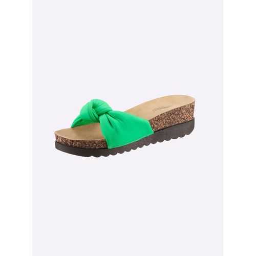 Badepantolette, Damen, Gr. 39, grün, Synthetik, Schuhe Pantolette